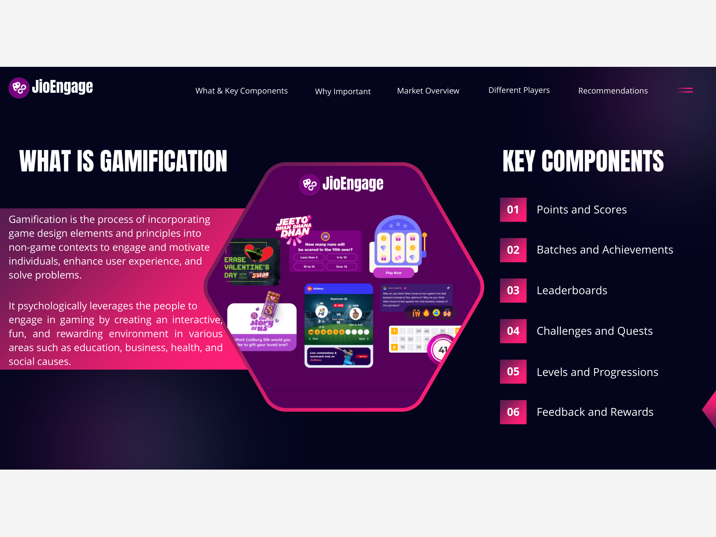 JioEngage Gamification slide 1